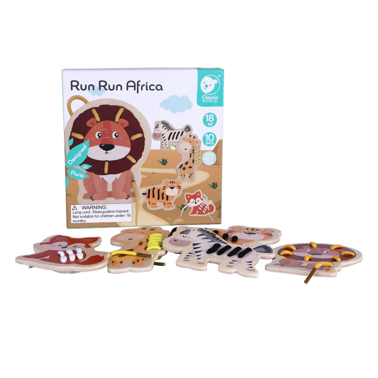 Classic World World Puzzle Animaux sauvages, 10 pièces.