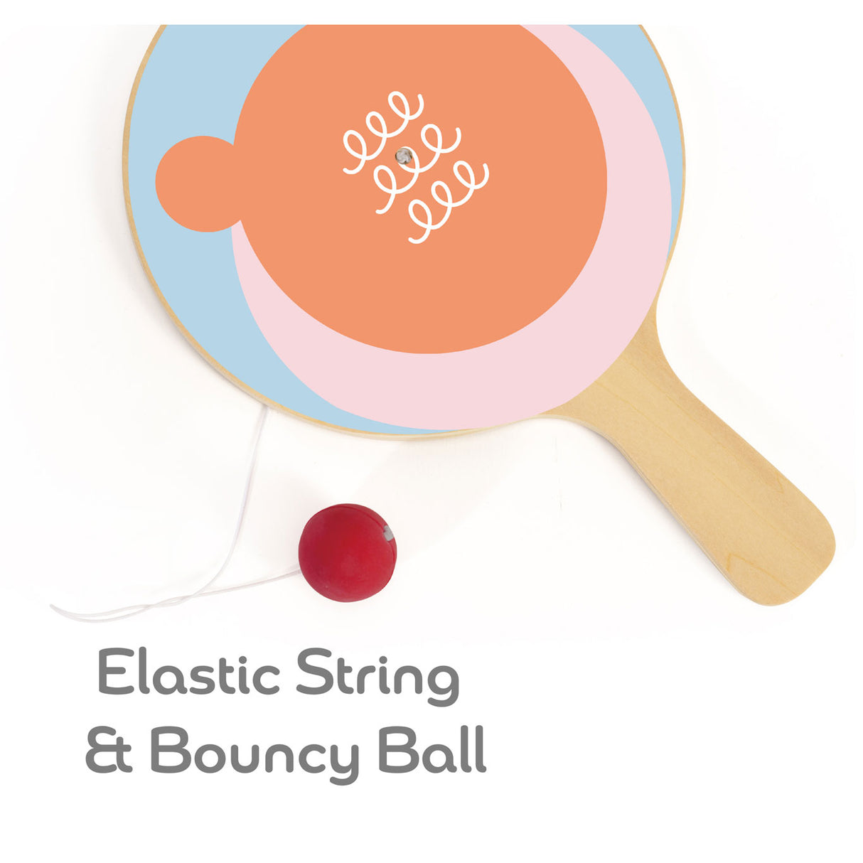 Racket en bois mondial classique avec bal sur cordon