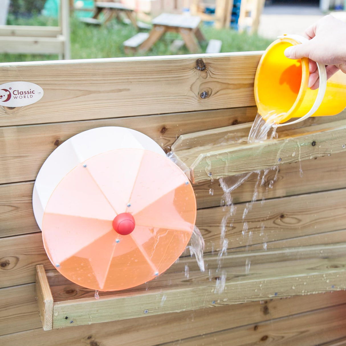 Classic World Wooden Water Play Wall 2 faces