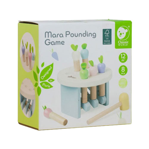 Banc de marteau en bois du monde classique mara, 8 pcs.