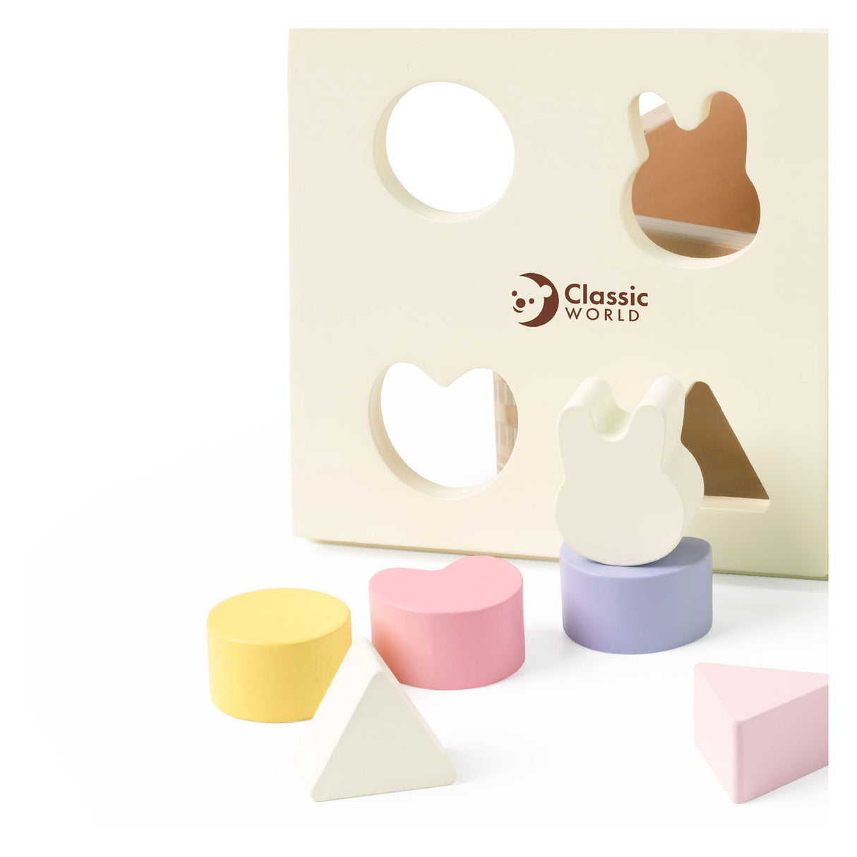Trieur de formes en bois du monde classique mara 10 pcs.