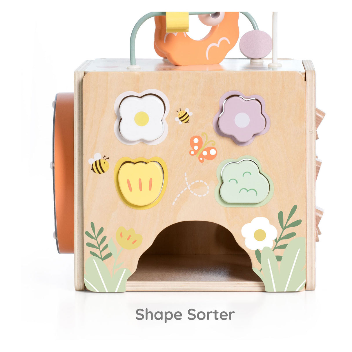 Cube d'activités en bois Classic World Abeille, 5 pièces.