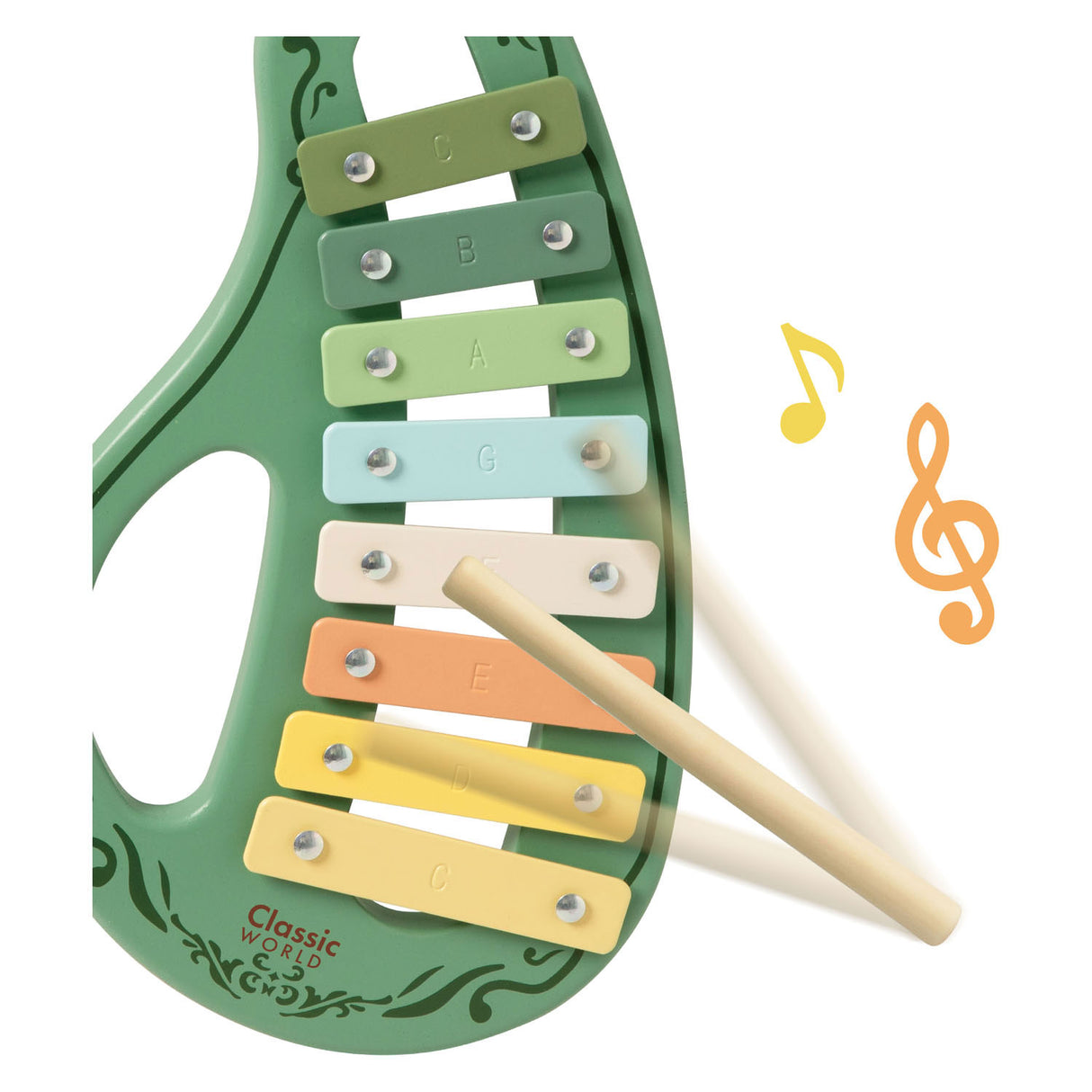 Ensemble d'instruments de musique vintage en bois du monde classique, 5 pièces.