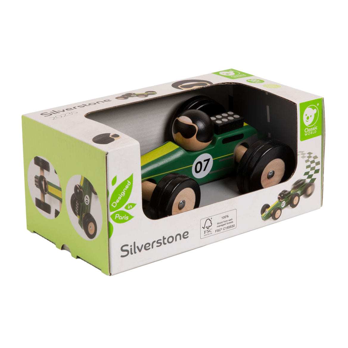Lobbes Toys BV Classic World voiture jouet en bois Silverstone