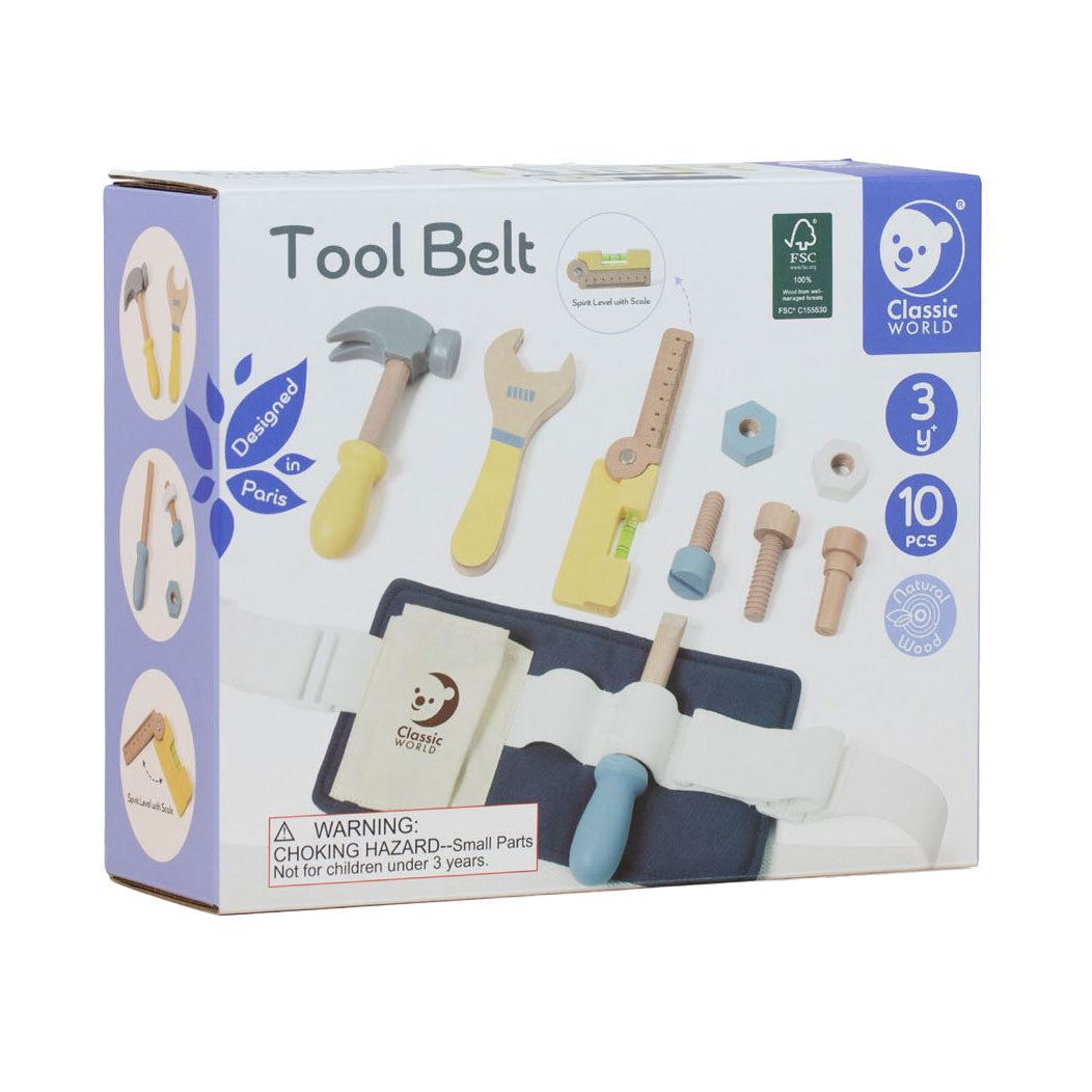 Ceinture à outils en bois Classic World, 10 pcs.