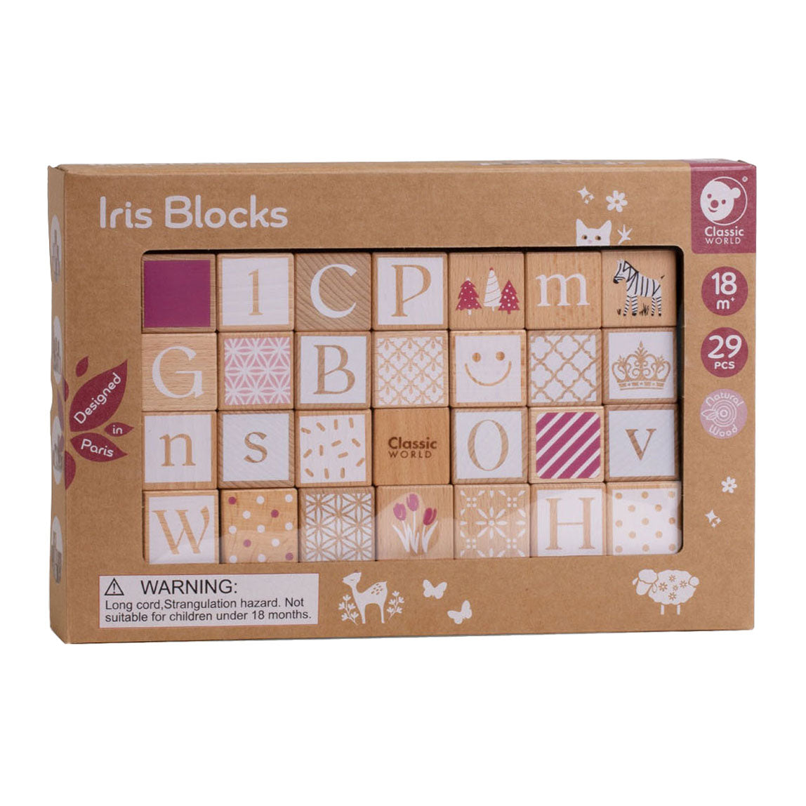 Blocs d'iris en bois du monde classique, 29 pcs.
