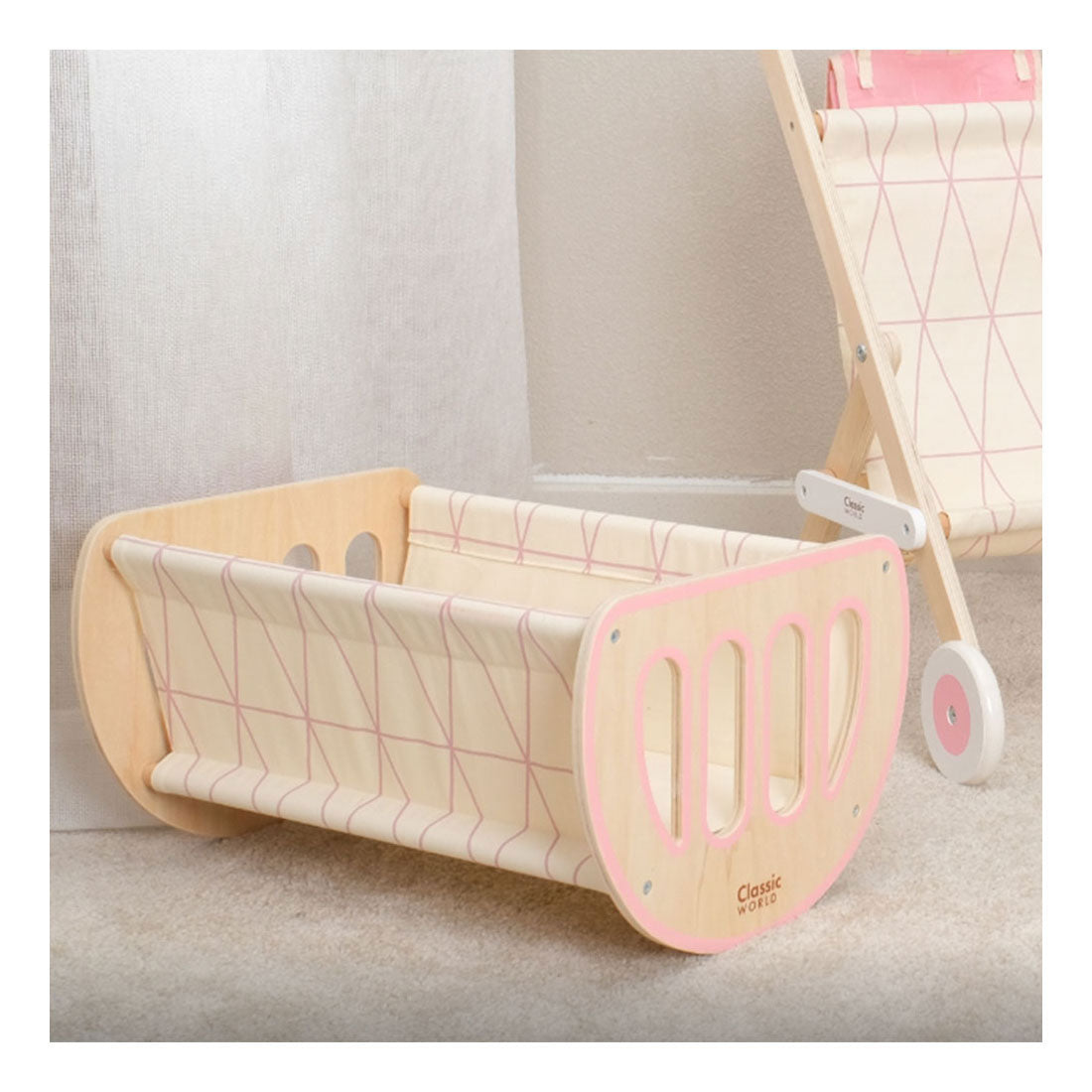 Lit de bébé 2 en 1 en bois Classic World