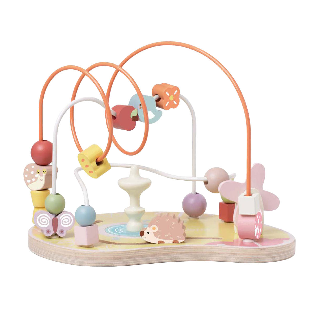 Jouets éducatifs de jardin en spirale de motricité en bois du monde classique.