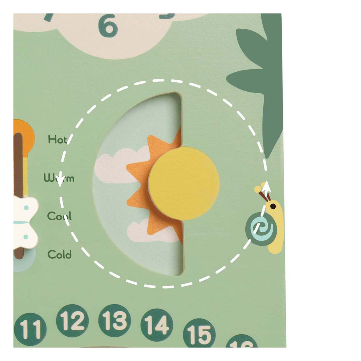 Horloge d'apprentissage de calendrier vintage en bois du monde classique