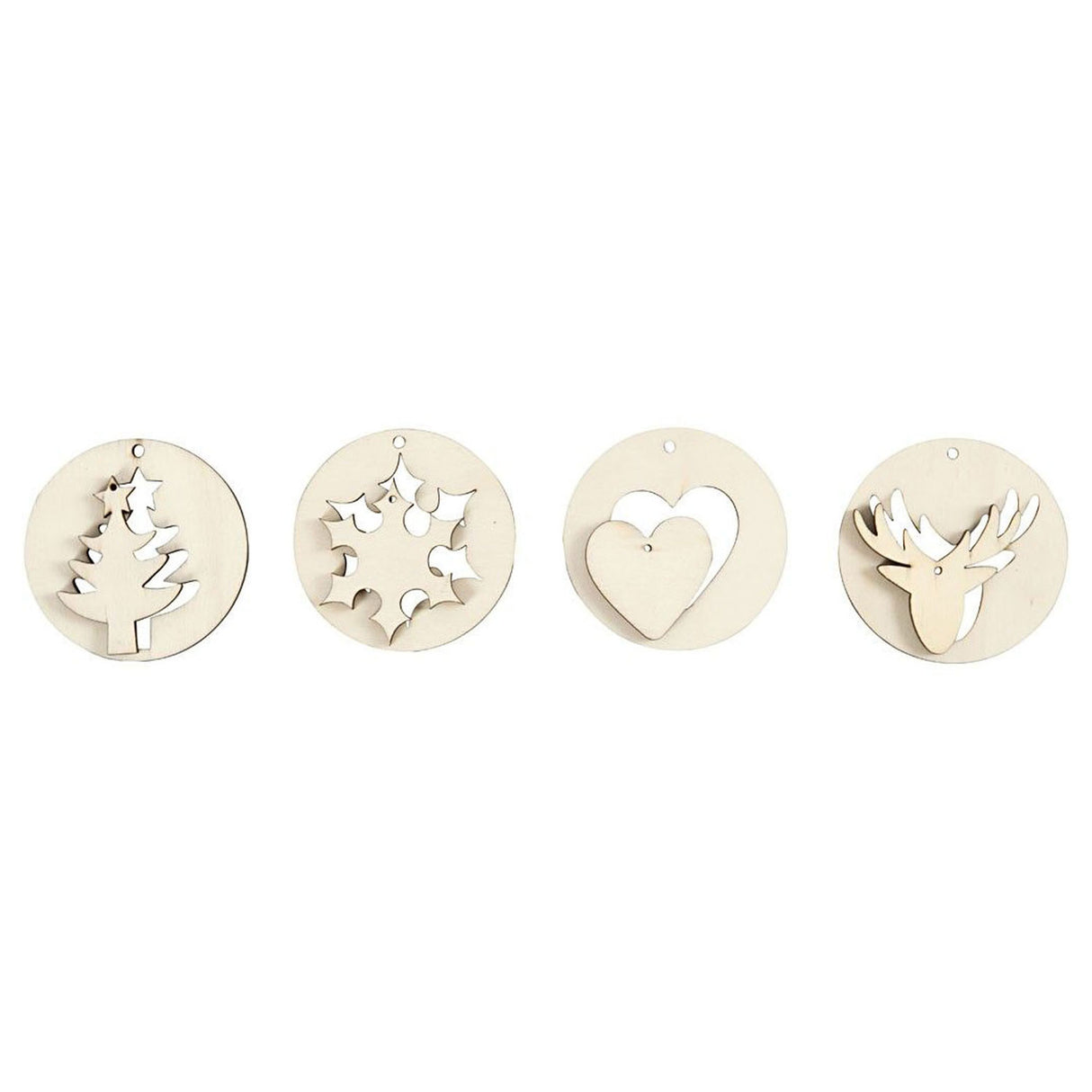 Société créative https : www.ccobby.nl 2-en-1-suspension-decorations-d-7-cm-hole size-3-mm-thickness-4-mm-8-piece-1-box