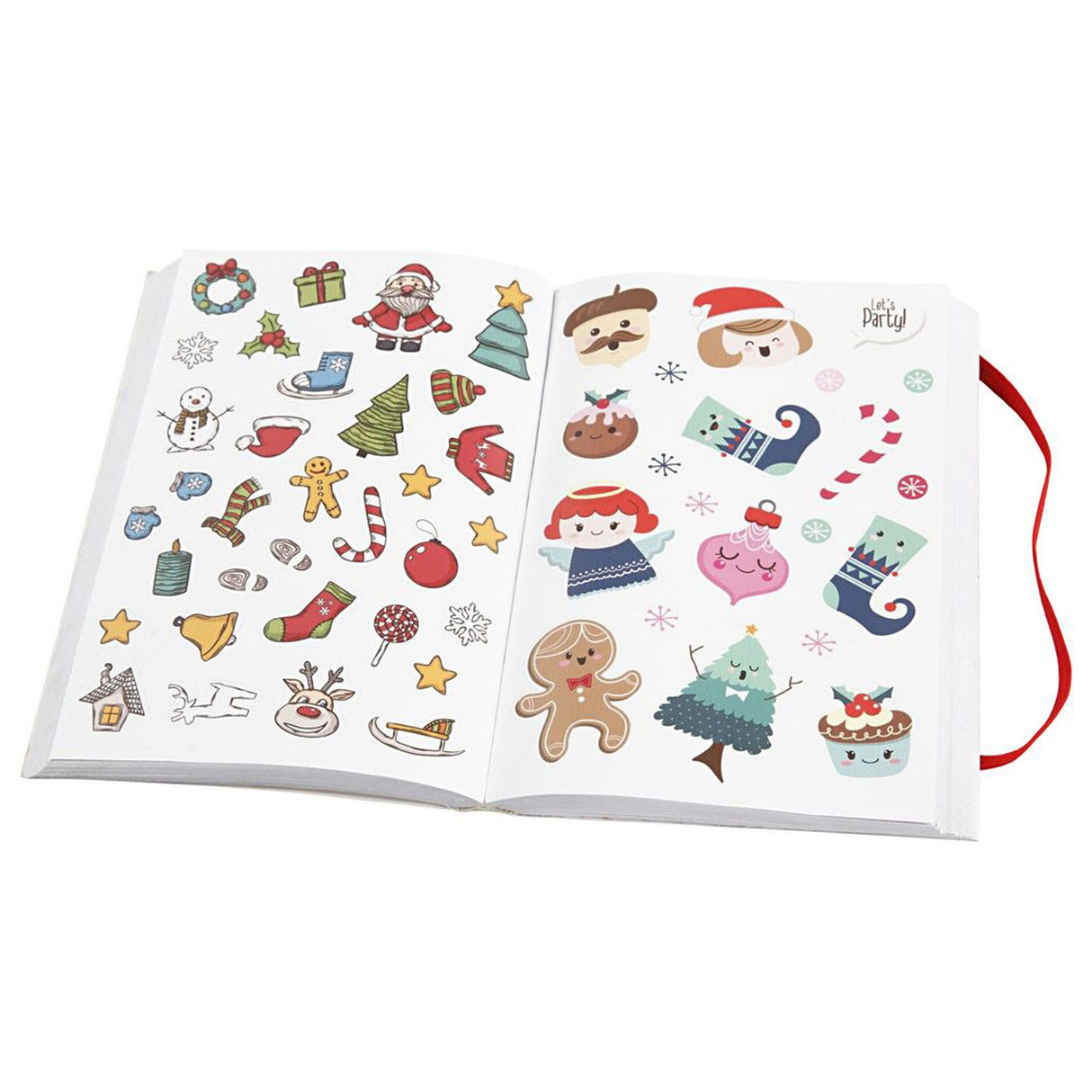 Creativ company https: www.ccobby.nl livre d'autocollants-motifs de Noël-taille-11-5x17-cm-ca-1700-piece-76-sheet-1-piece