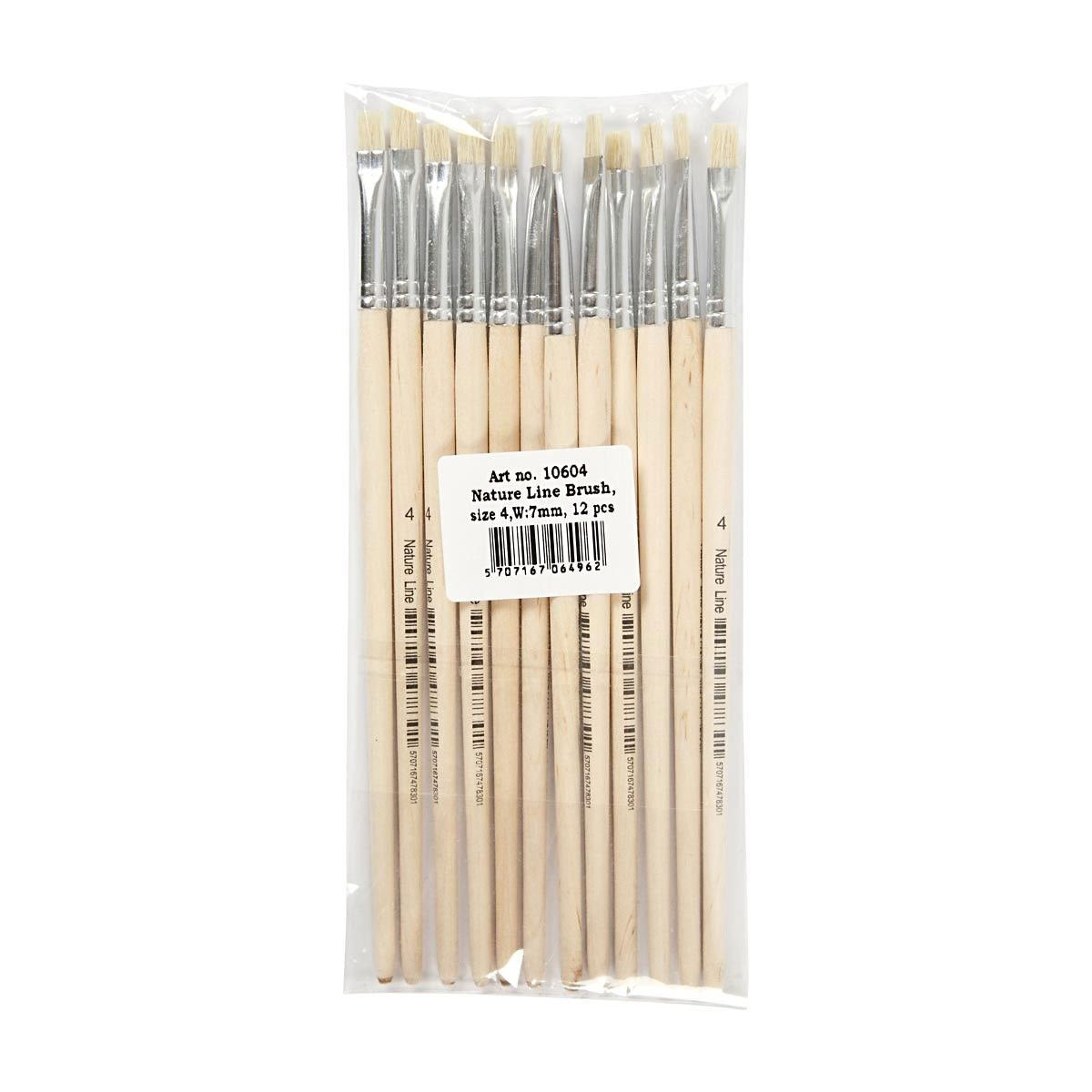 Https : www.ccobby.nl nature-line-brushes-size-4-l-18-5-cm-w-7-mm-short-handle-12-piece-1-box