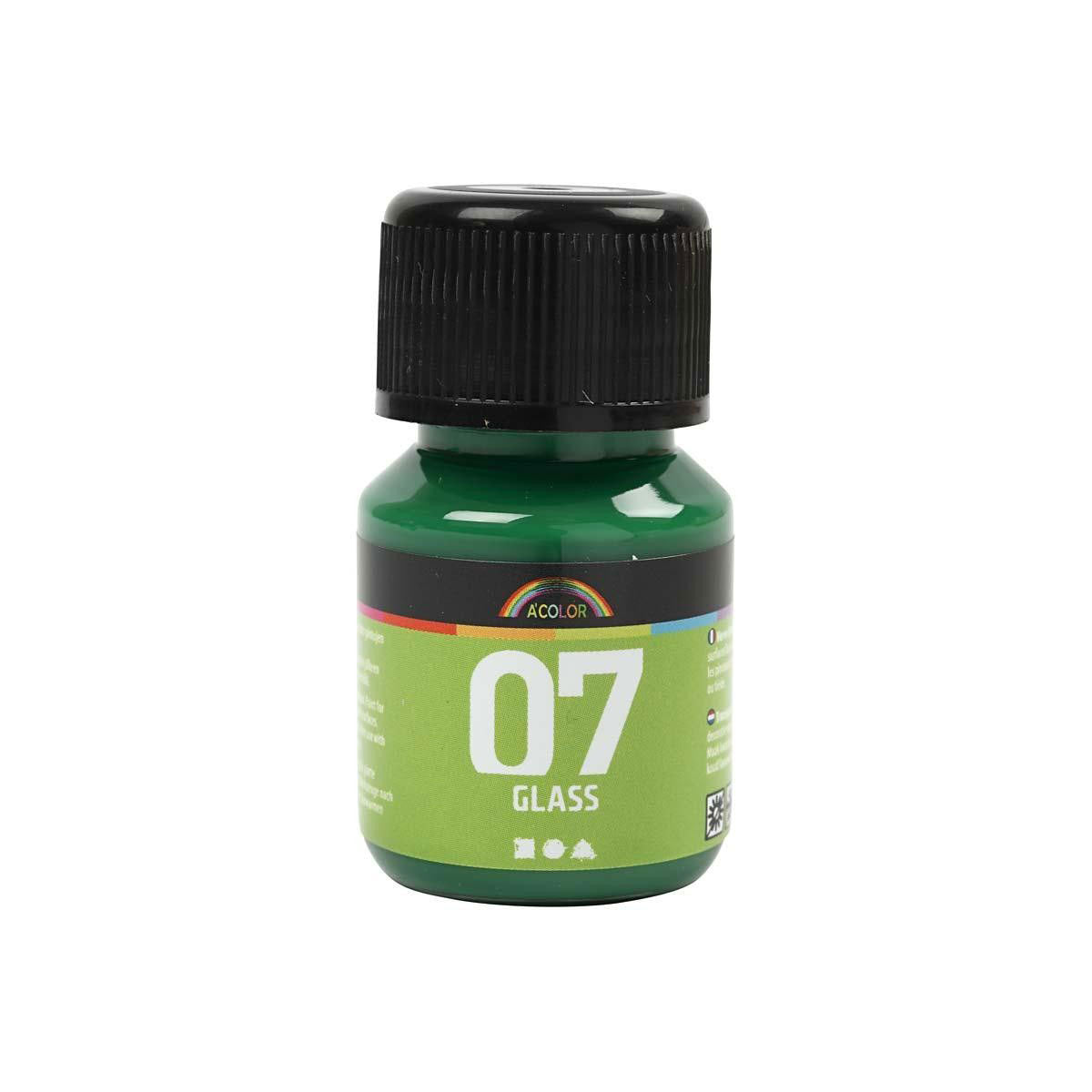 Peinture permanente pour verre Creativ company - vert brillant, 30ml