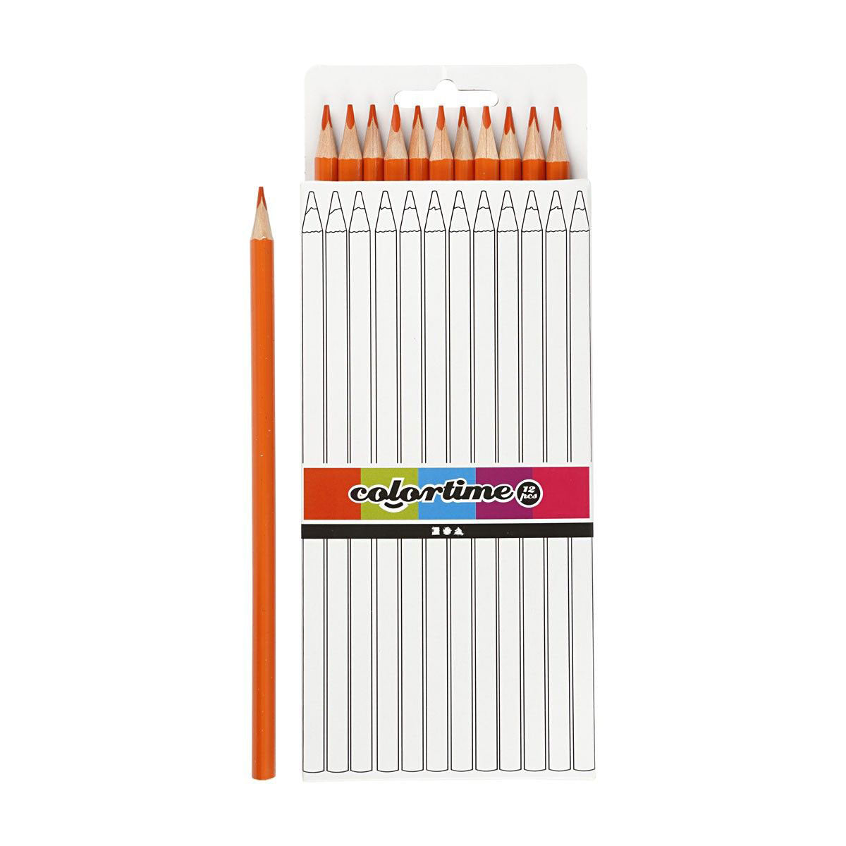 Crayons de couleur triangulaires Creativ company - orange, 12 pcs.