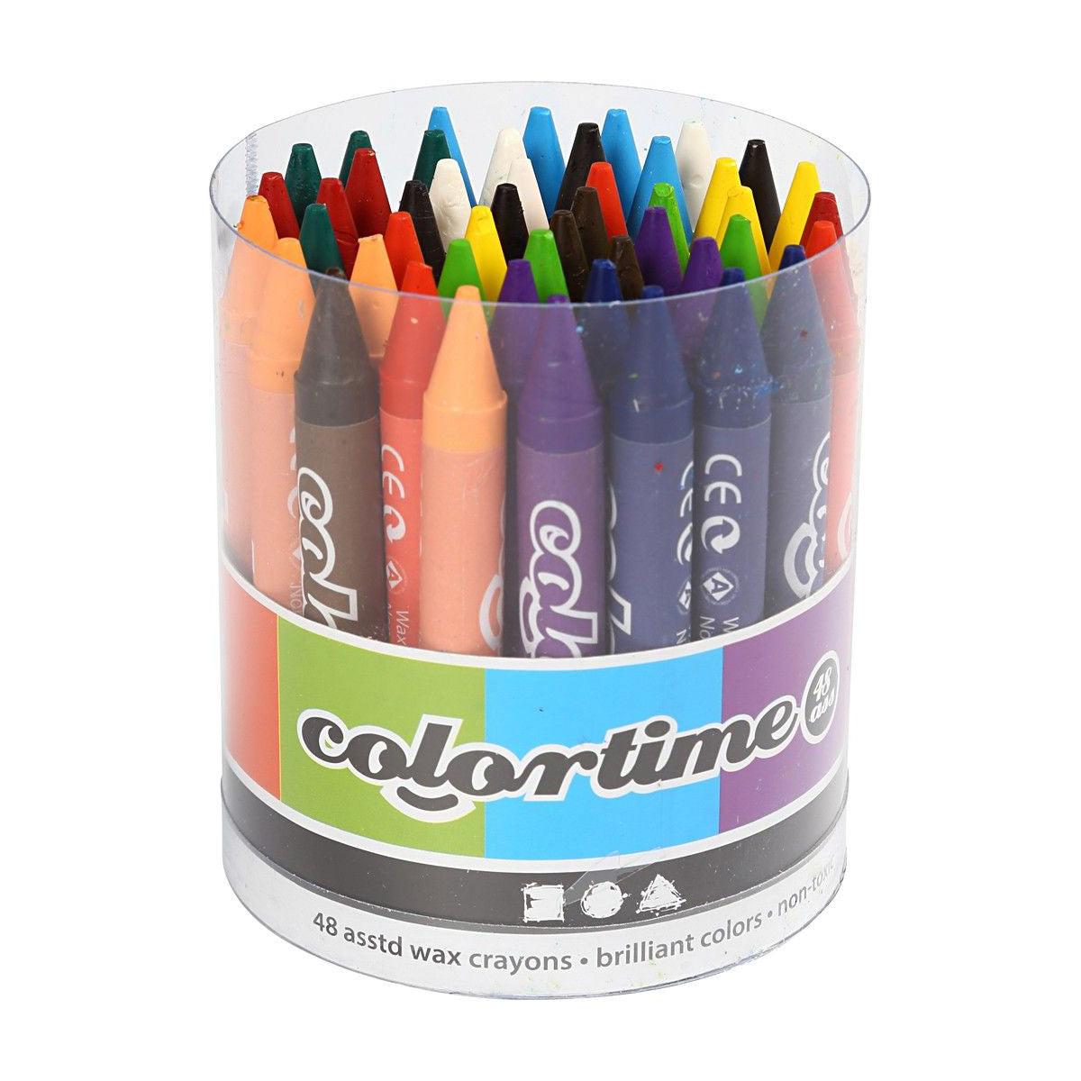 Creativ company set de 12 couleurs de craies de couleur, 48 pcs.