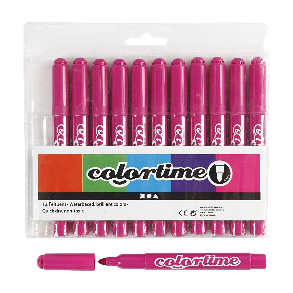 Marqueurs géants roses Creativ Company, 12 pcs.
