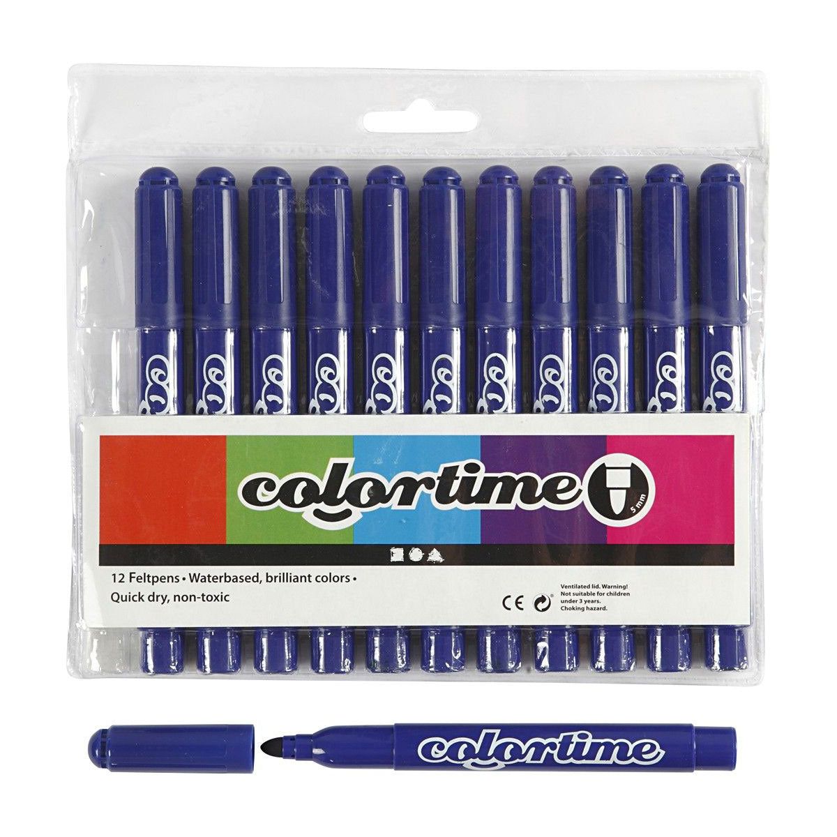 Marqueurs géants bleu foncé Creativ company, 12 pcs.