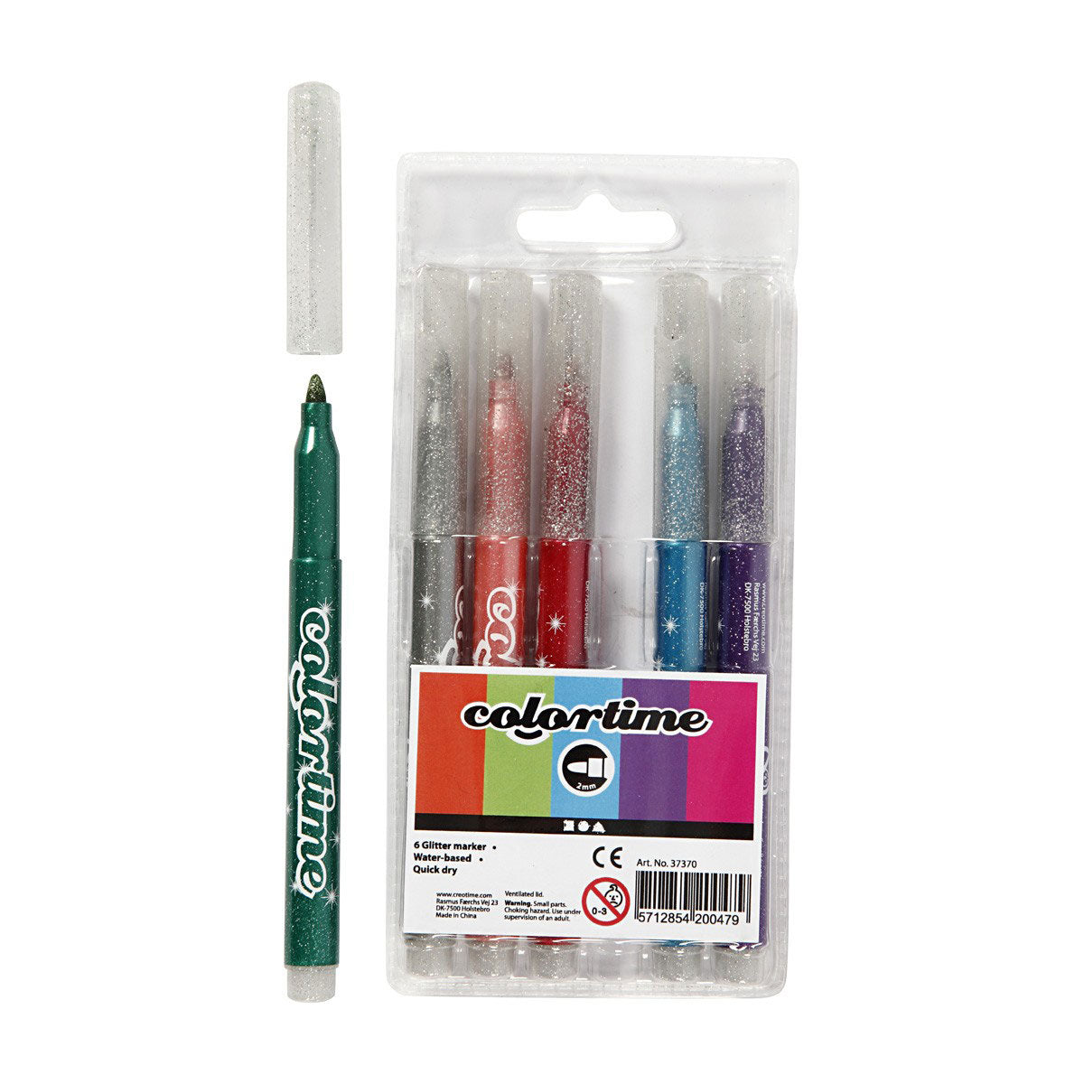 Société créative https : www.ccobby.nl colortime-glittersticks-line-thickness-2-mm-diverse-colors-6-piece-1-box