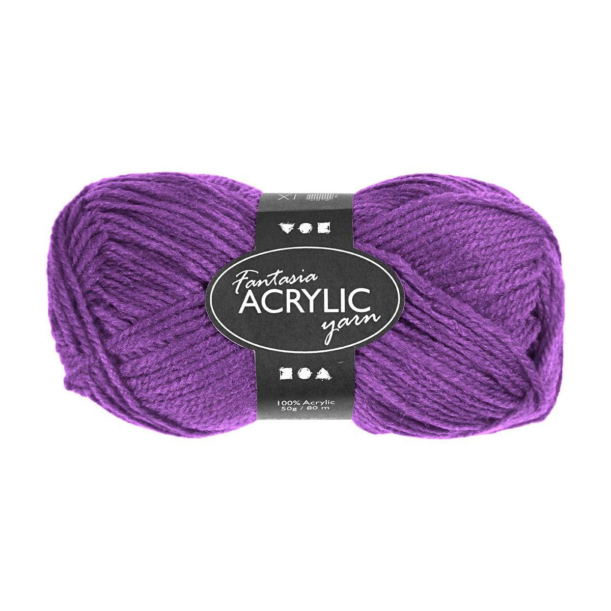 Creativ company fil acrylique néon - violet, 50gr