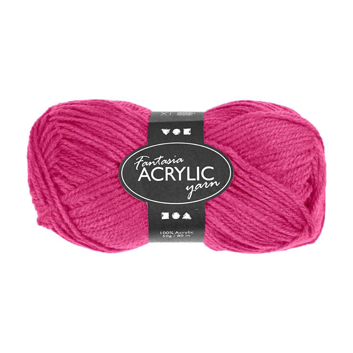 Creativ company fil acrylique néon - rose fluo, 50gr