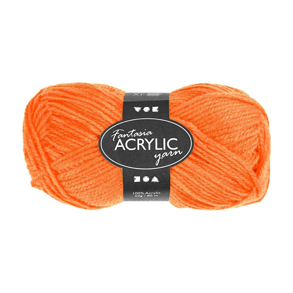 Creativ company fil acrylique néon - orange fluo, 50gr