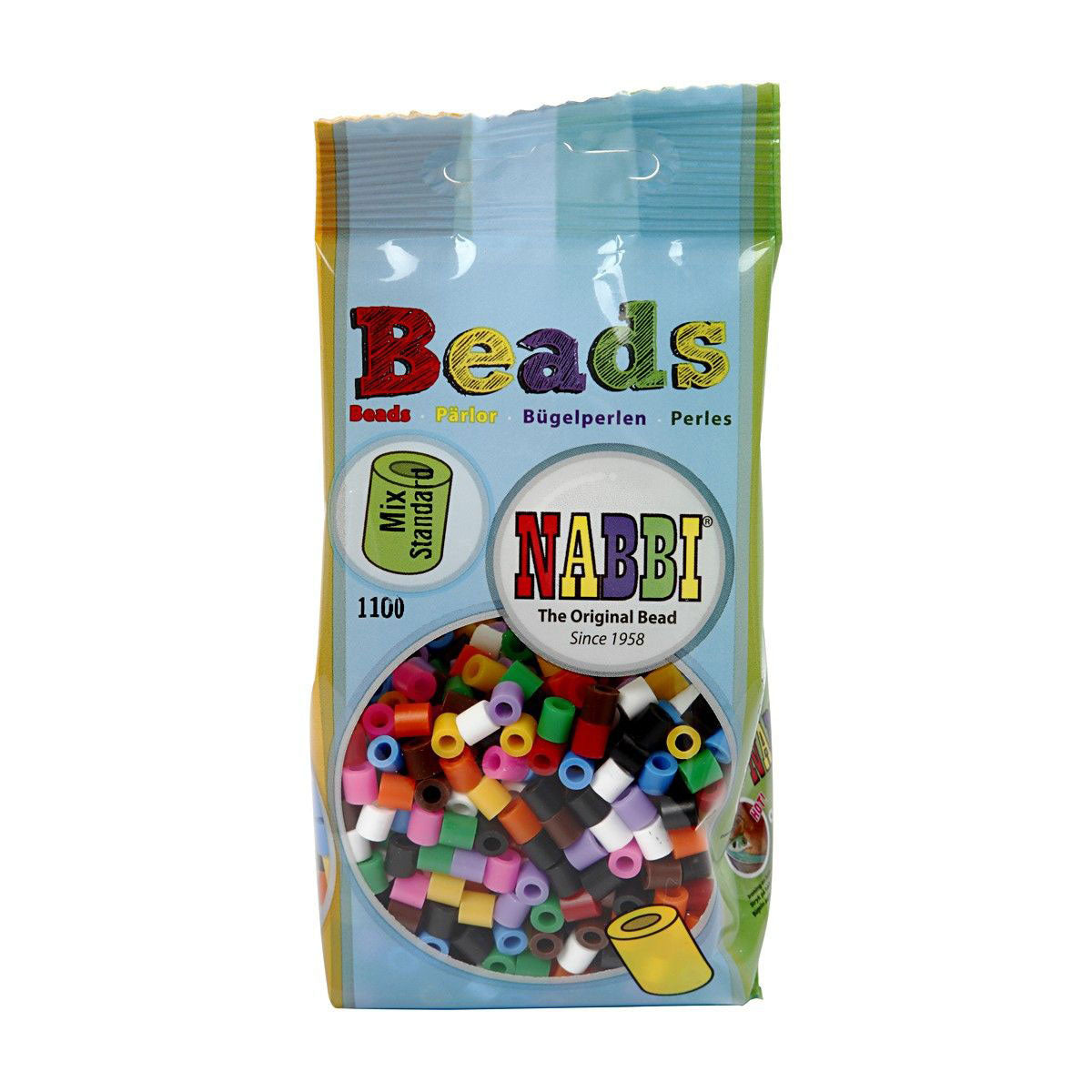 Creativ company https: www.ccobby.nl perles thermocollantes-taille-5x5-mm-taille du trou-2-5-mm-medium-standard-colours-1100-piece-1-box