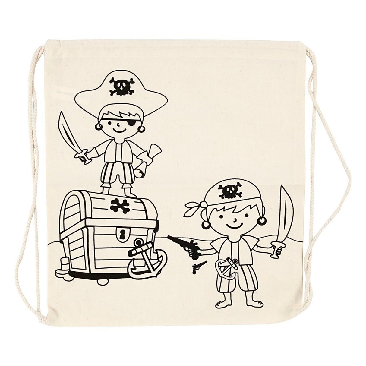 Entreprise créative coloriez votre propre sac de sport en coton pirates