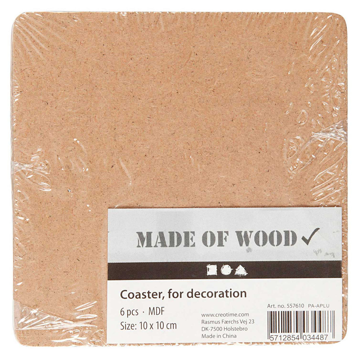 Société créative https : www.ccobby.nl coasters-size-10x10-cm-thickness-3-mm-6-piece-1-box