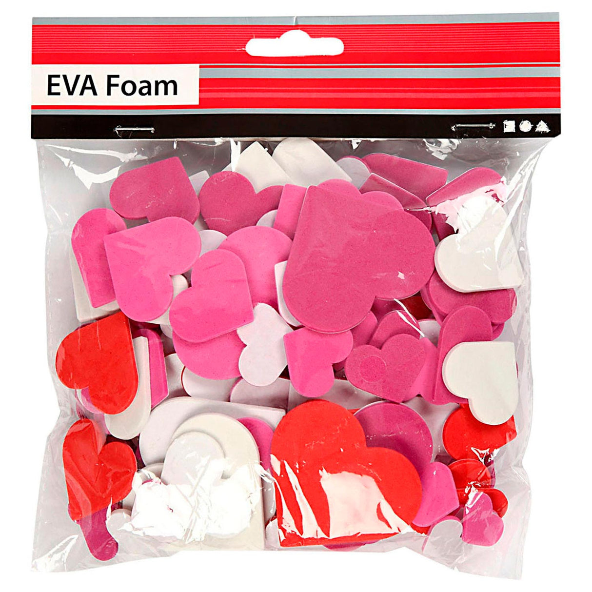 Société créative https : www.cchobby.nl foam-shapes-size-20-50-mm-thickness-2-mm-heart-diverse-colors-200-piece-1-box
