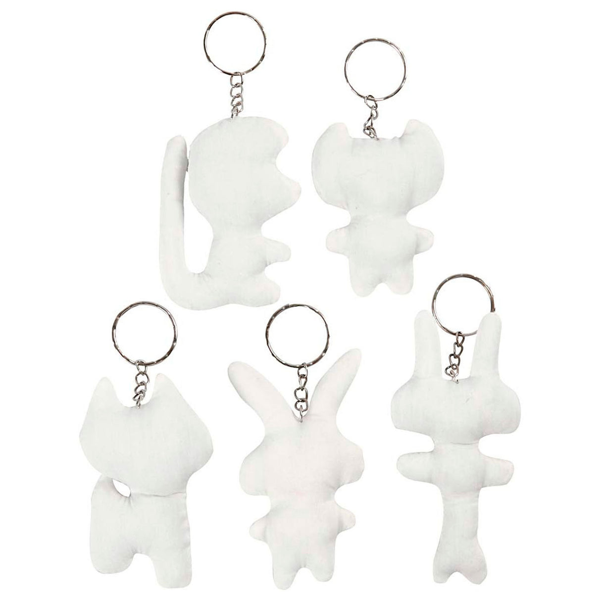 Société créative https : www.ccobby.nl-textile-figures-with-keychain-h-6-10-cm-5-piece-1-box