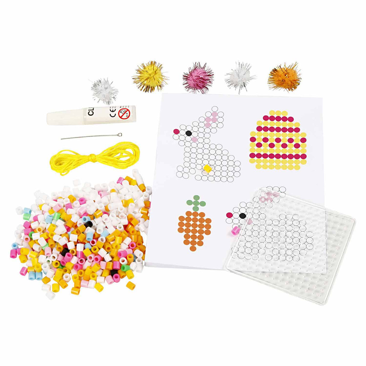 Entreprise créative fabriquant des pendentifs de Pâques en perles thermocollantes