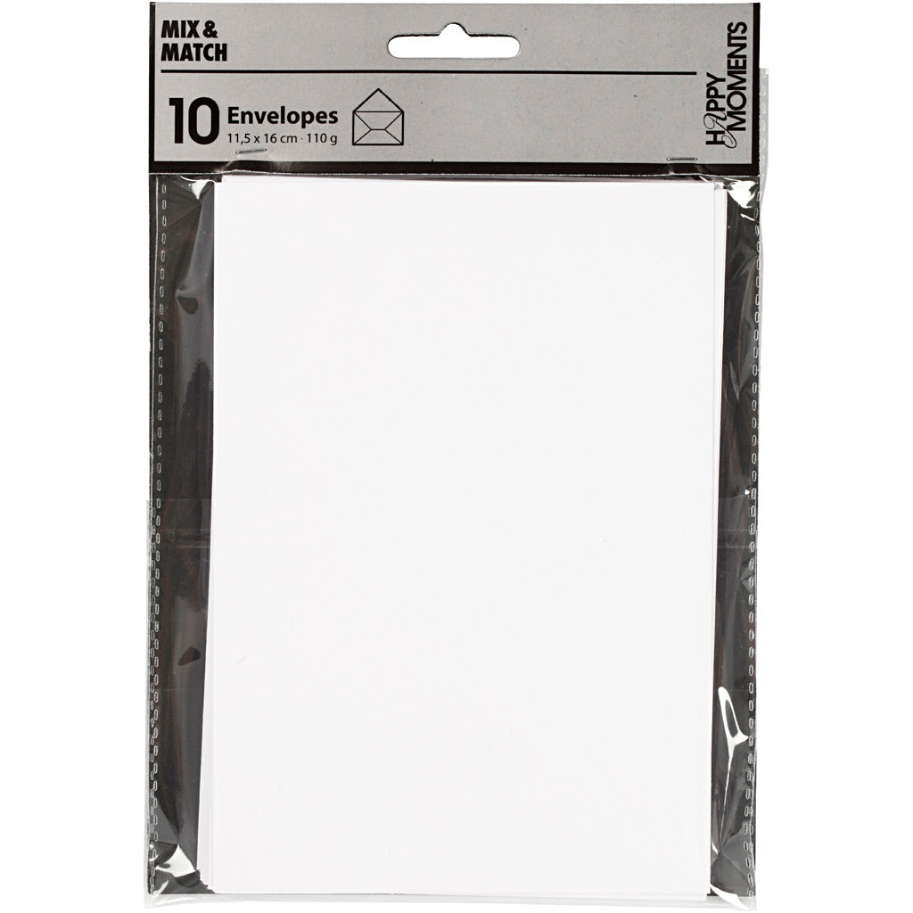 Société créative https : www.ccobby.nl enveloppes-taille-enveloppe-11-5x16-cm-110-blanc-10-pièces-1-boîte