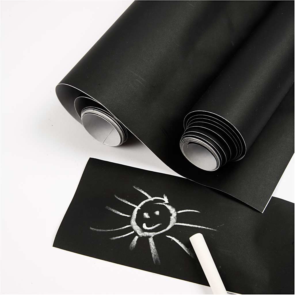 Société créative https : www.ccobby.nl tableau noir feuille-w-45-cm-black-2-m-1-roll