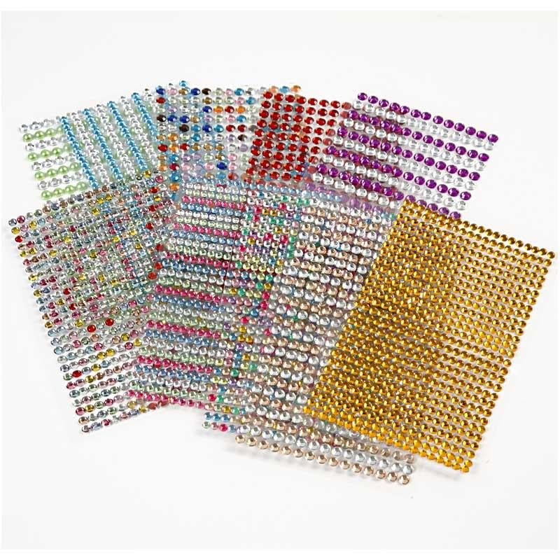 Société créative https: www.ccobby.nl stick-on-strassteen-d-4-6-mm-sheet-16x9-5-cm-diverse-colours-10-sheet-1-box