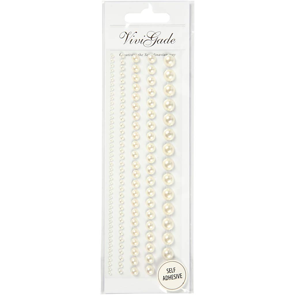 Société créative https: www.ccobby.nl demi-adhésif-pearls-size-2-8-mm-white-140-piece-1-box