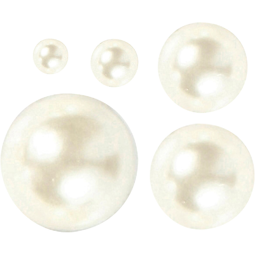 Société créative https: www.ccobby.nl demi-adhésif-pearls-size-2-8-mm-white-140-piece-1-box