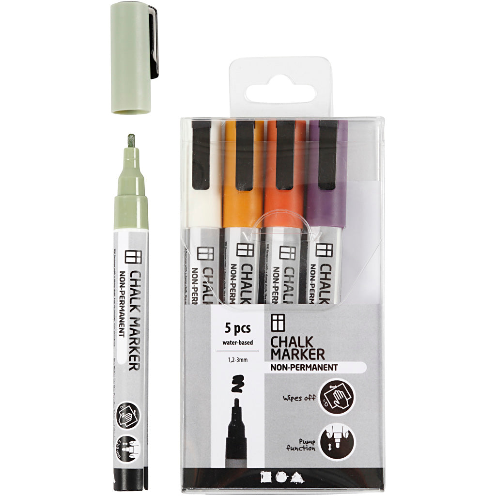 Creativ Company Krijt Markers Pastel Colors, 5e.