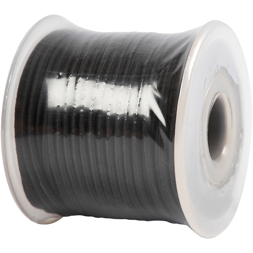 Creativ company élastique épaisseur 2mm noir, 25m