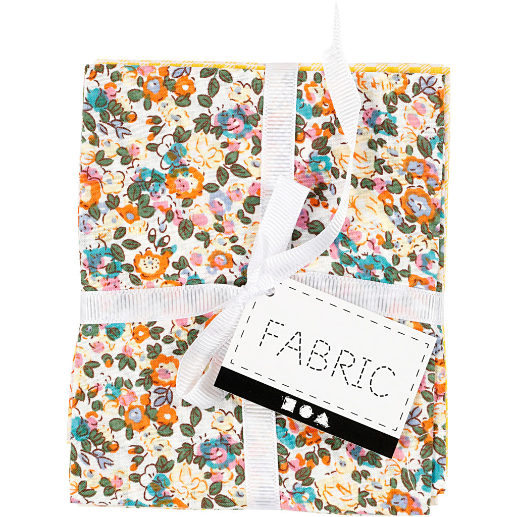 Tissu patchwork Creativ company jaune 45x55cm, 4 pcs.