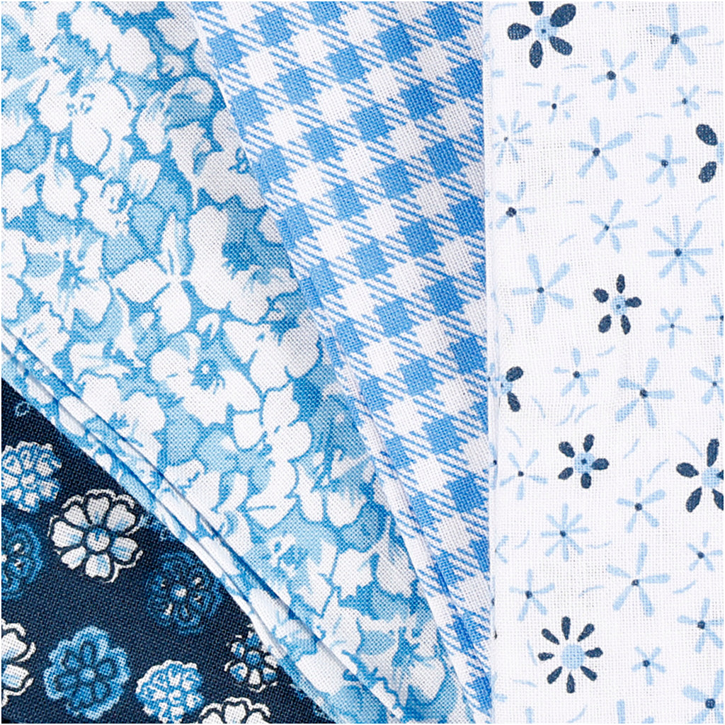 Entreprise créative https: www.ccobby.nl patchwork-fabric-size-45x55-cm-100-gr-blue-4-piece-1-ball