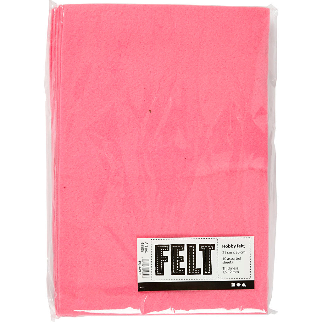 Creativ company hobby feutre rose A4, 10 feuilles