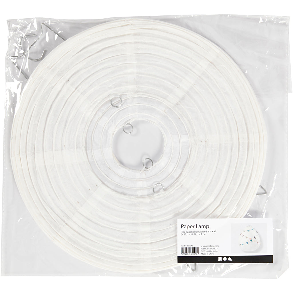 Creativ company lampe en papier de riz goutte blanche, 27cm