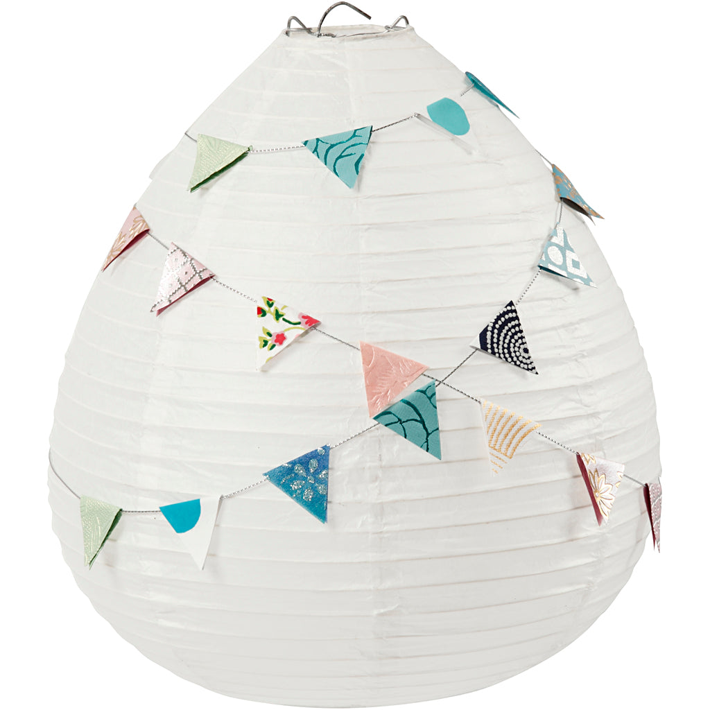 Creativ company lampe en papier de riz goutte blanche, 27cm