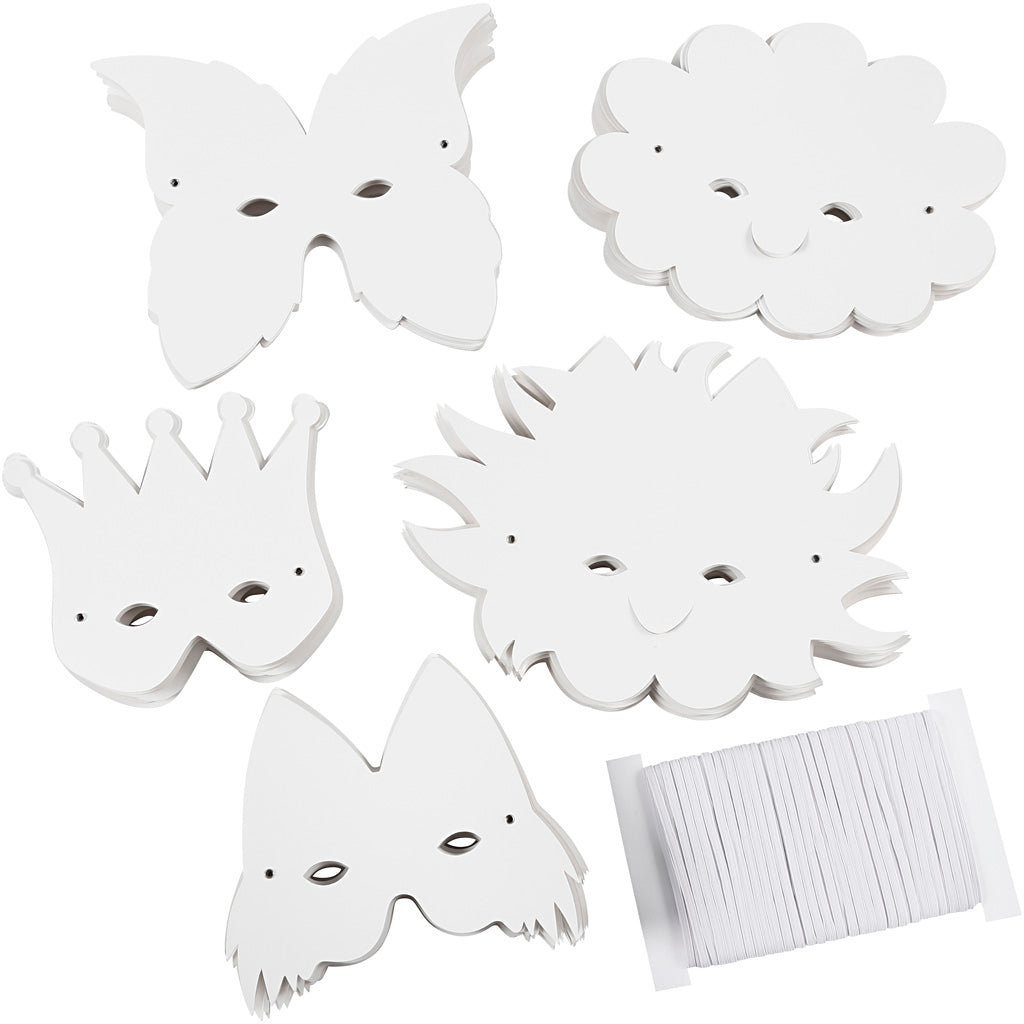 Https : www.ccobby.nl masques fantaisie-y compris-élastiques-h-15-20-cm-230-gr-white-100-div-1-box