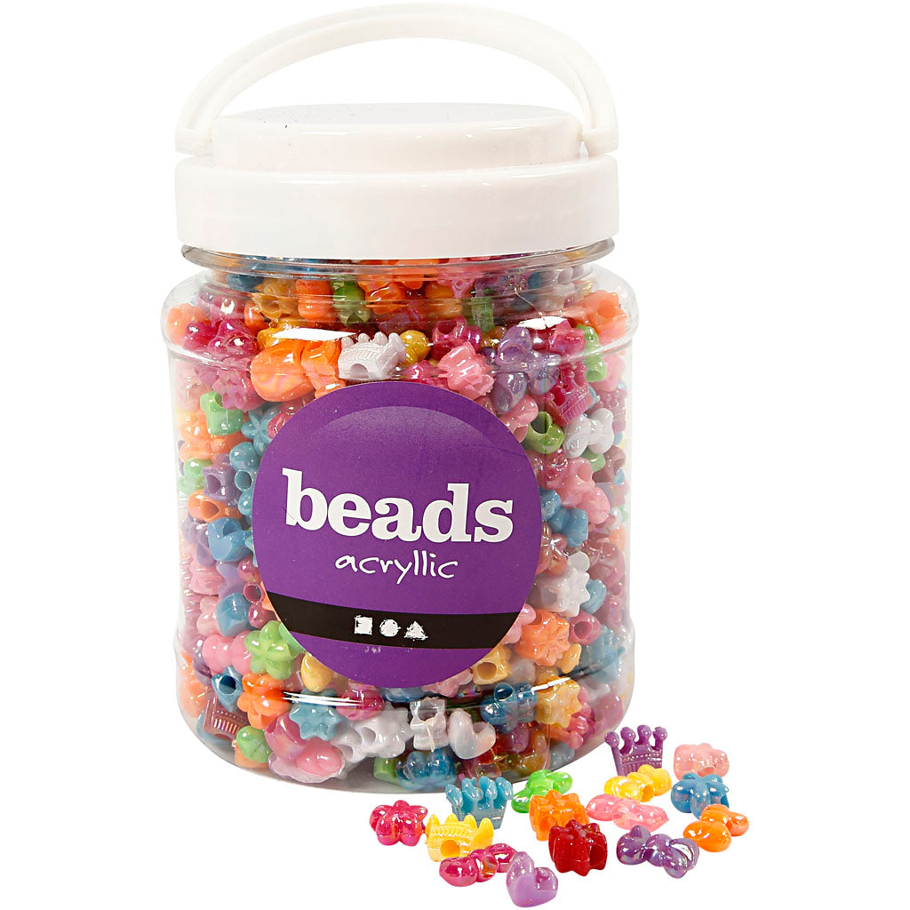 Société créative https: www.ccobby.nl figure-beads-d-10-mm-hole-size-3-mm-approx-1100-piece-various-colors-380-gr-700-ml-1-box