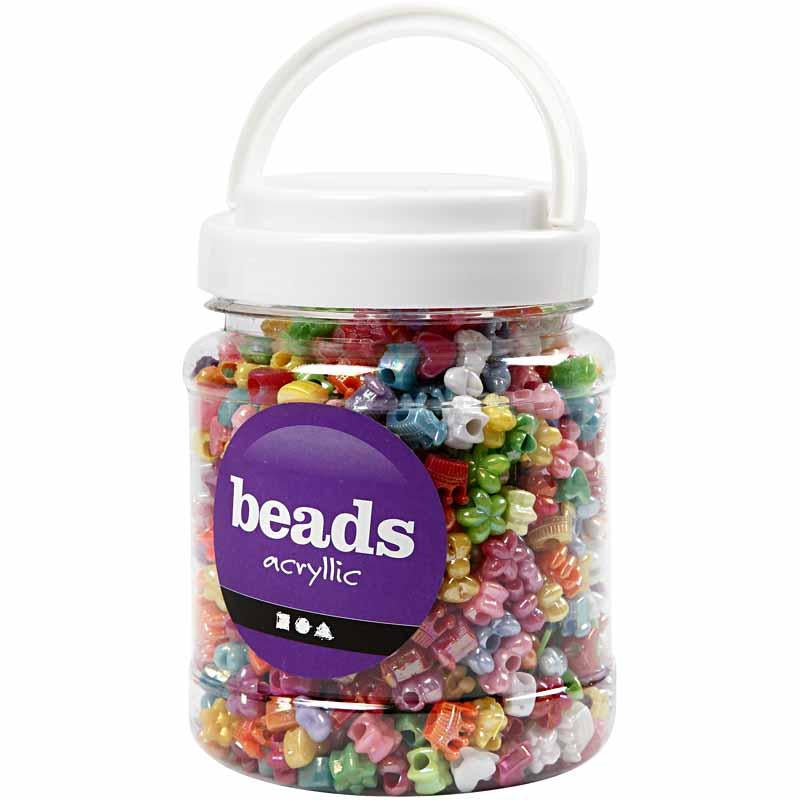 Société créative https: www.ccobby.nl figure-beads-d-10-mm-hole-size-3-mm-approx-1100-piece-various-colors-380-gr-700-ml-1-box