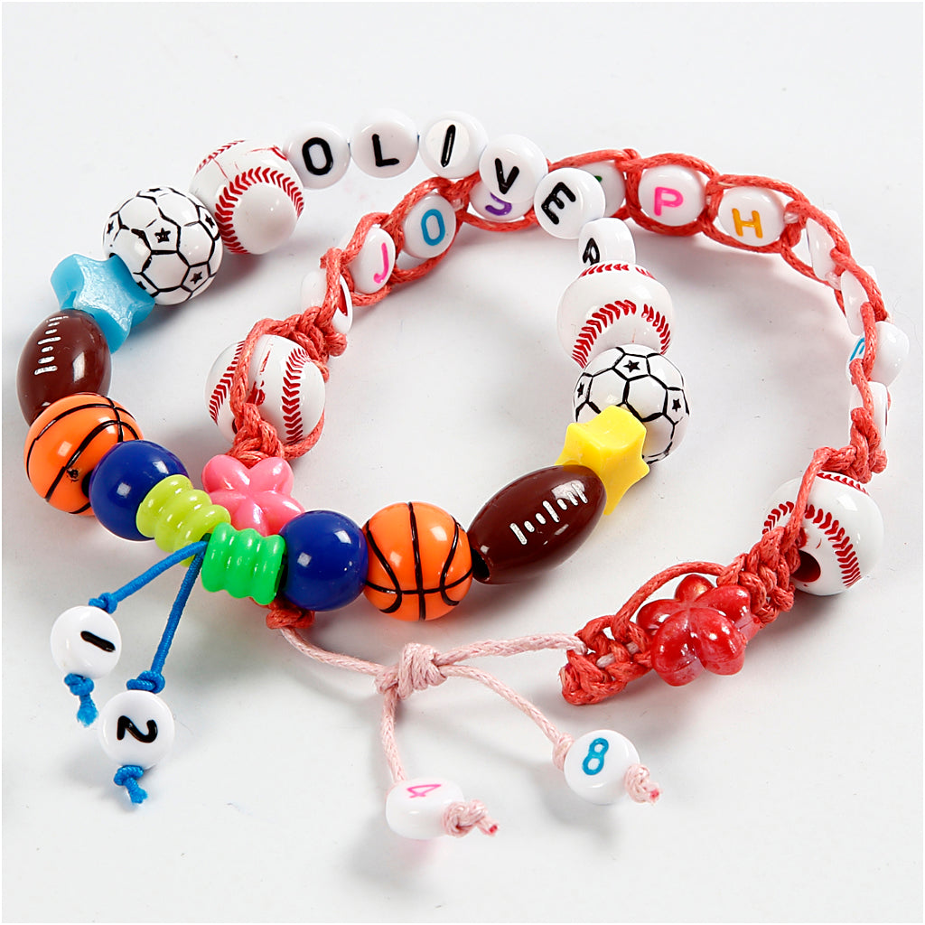 Perles lettre Creativ company blanches 7mm, 200pcs.