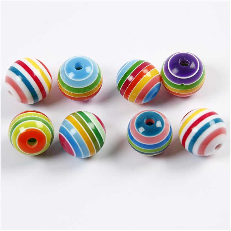 Creativ company perles arc-en-ciel multi-mélange, 50 pcs.
