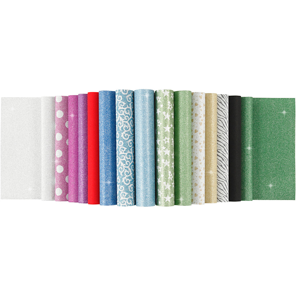 Société créative https: www.ccobby.nl Glitter-paper-block-a4-sheet-210x297-mm-150-gr-30-sheet-1-piece
