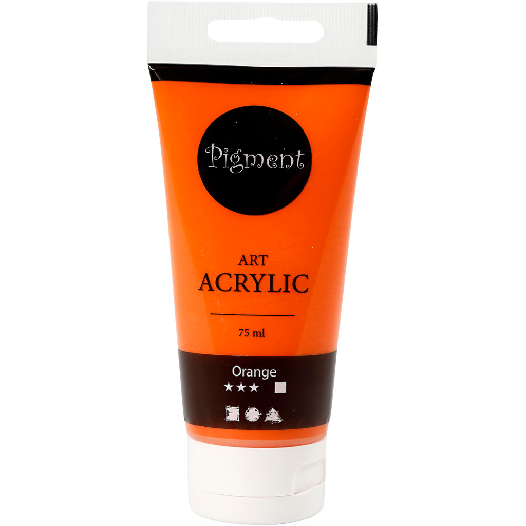 Creativ company peinture acrylique pigmentée orange, 75ml